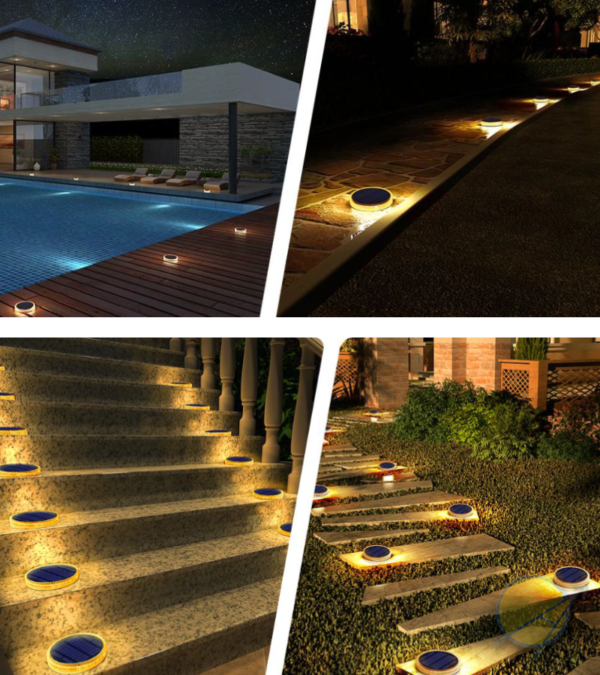 Solar LED Step/Deck/Outdoor Light Round