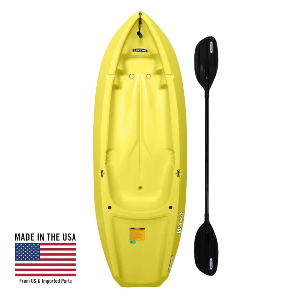 Lifetime Wave 72″ Youth Kayak With Paddle – Yellow (6FT, CAPACITY UP TO 59kg)