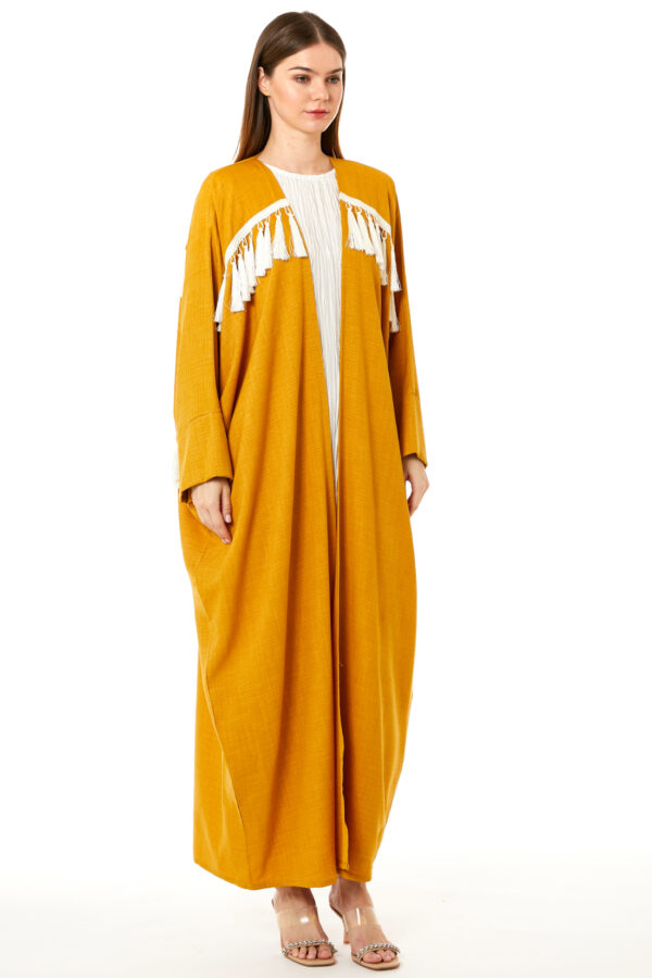 Mustard CEY Melange Abaya