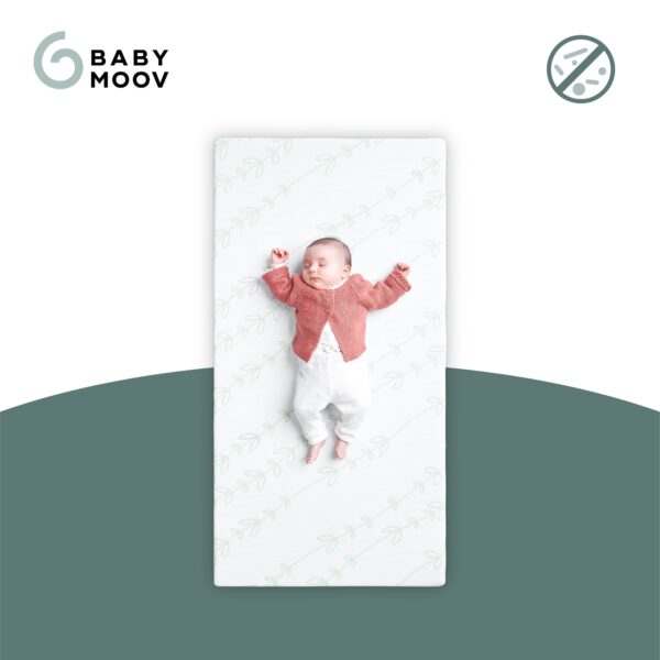 Babymoov Antibacterial mattress Cosy’Lite 60x120cm | A versatile size ideal for standard baby cribs and toddler beds | Antibacterial Protection, Antibacterial Protection | firmness and comfort with a density of 32kg/m³, providing excellent support and durability | Ages 0m+