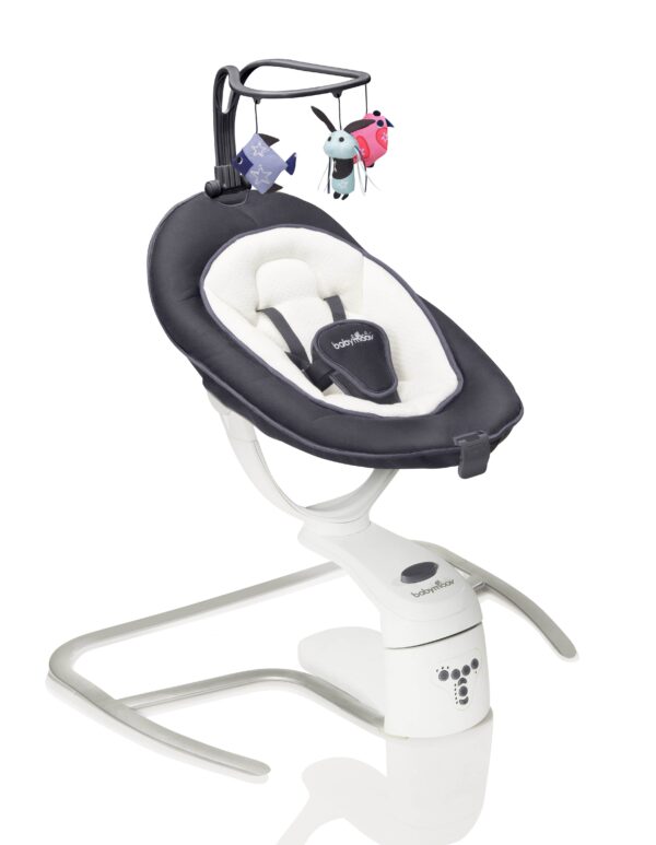 Babymoov – Swoon Motion Baby Swing Chair | Electric Baby Swing Rocker with Motion Sensor | 5 swing speeds, 2 rocking modes | 8 lullabies, Mini-USB Adapter | Removable Play Arch, 0+