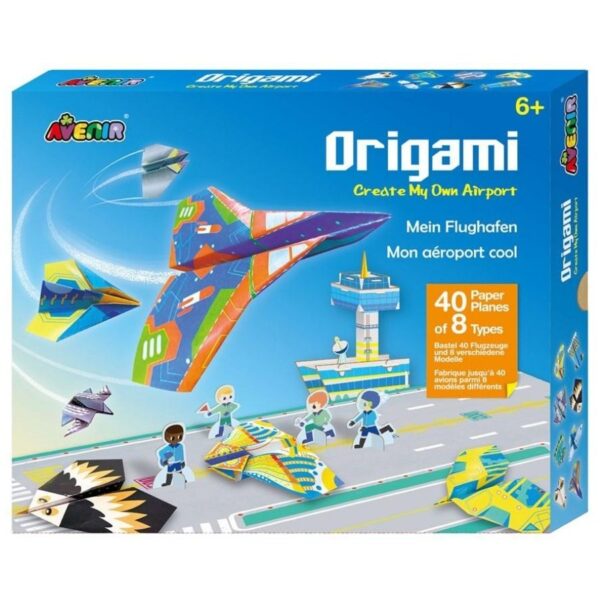 Avenir Origami – Create My Own Airport | Build and Fly Paper Planes – 40 Designs in 8 Styles – Instruction Booklet for Perfect Origami Shapes | Hours of Adventure for Kids 3+