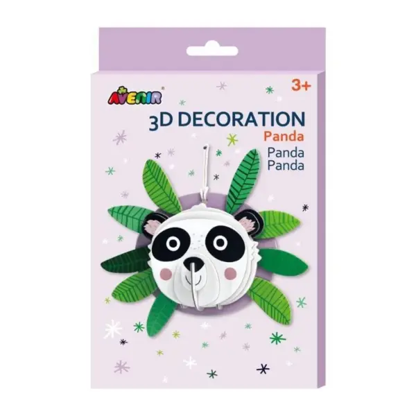 Avenir 3D Decoration – Panda Kit | Turn Your Wall into a Zoo! Create 3D Decorations with Pre-Cut Cardboard Puzzle Pieces | Thoughtful and Creative Gift Option for Kids 3+