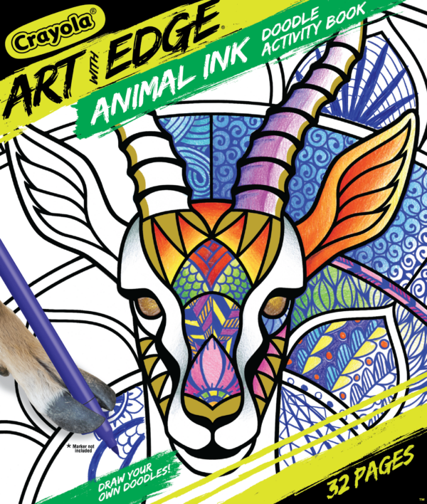 Crayola – Art With Edge, Animal Ink Doodle Activity Book