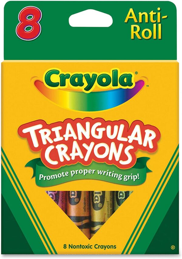 Crayola – 8 ct. Anti-Roll Triangular Crayons