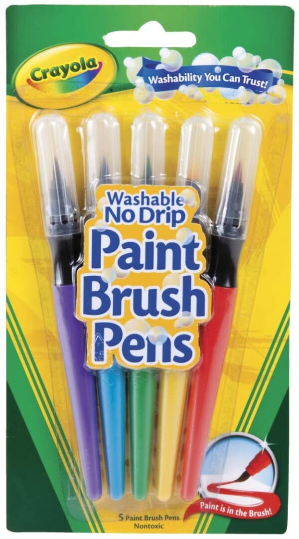 5 ct. Washable No Drip Paint Brush Pens