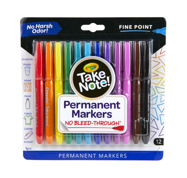 Crayola 12Ct Permanent Markers – Water Based