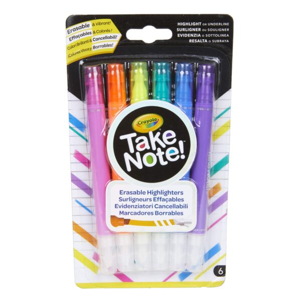 6 ct. Take Note! Erasable Highlighters