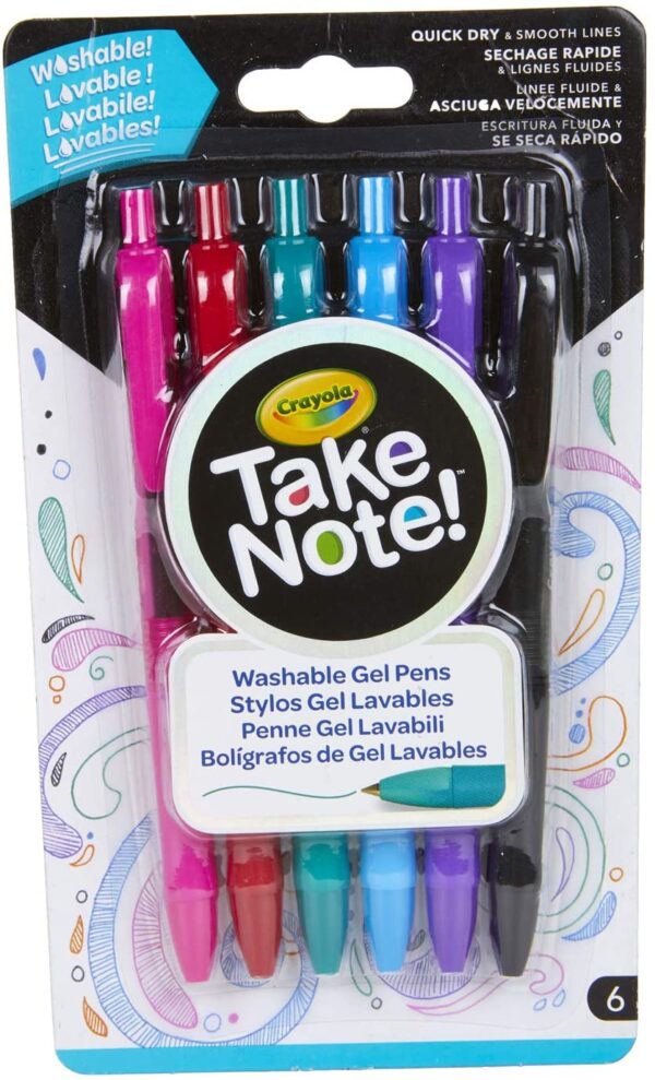 6 ct. Take Note! Washable Gel Pens