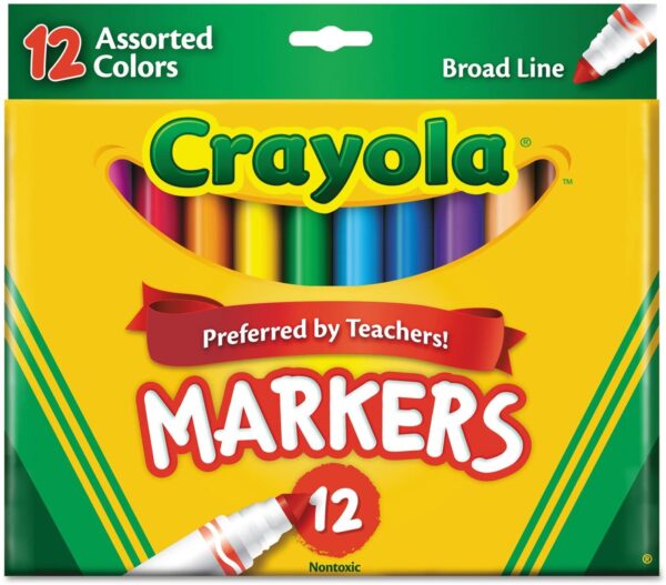 Crayola – 12 ct. Assorted, Broad Line Markers