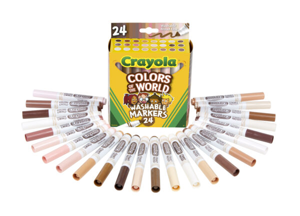 Crayola Colors of the World Washable Skin Tone Markers, 24 Count