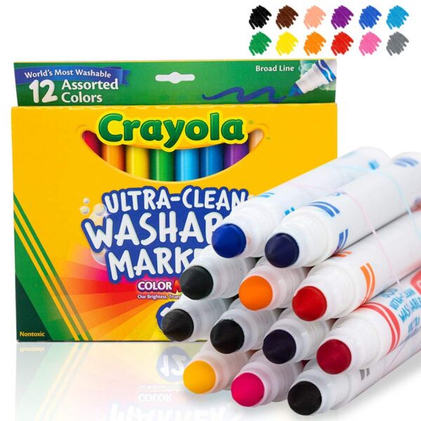 12 ct. Ultra-Clean Washable Assorted, Broad Line, ColorMax Markers