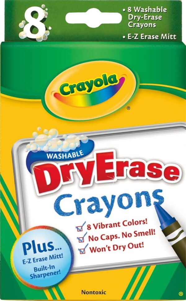 8 Ct. Dry-Erase Crayons, Large Size