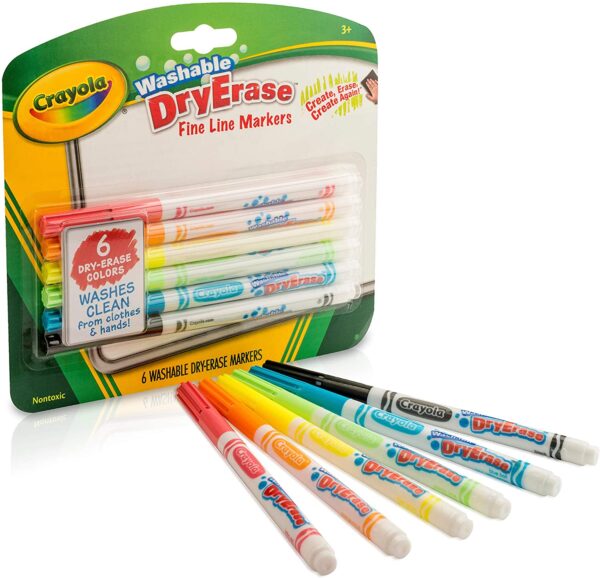 6 ct. Dry-Erase Fine Line Washable Markers