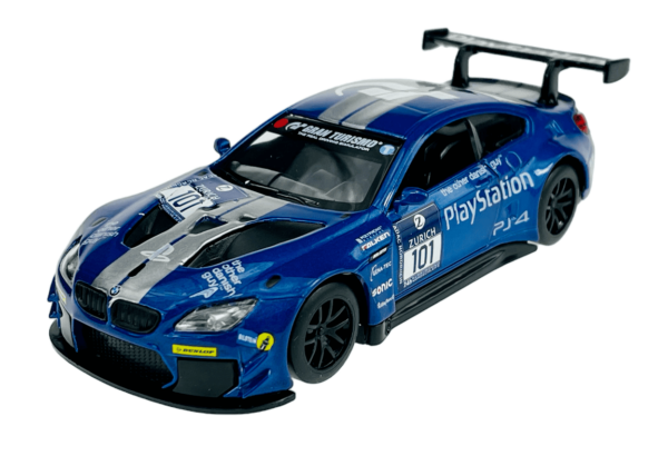 BMW M6 GT3 – Blue | Die-Cast Replica, Ultimate Collector’s Item, Racing Cars | Toy Vehicles, Metal Toy Car Model – Pull Back Collection | Size – 1:32, For Kids 3+