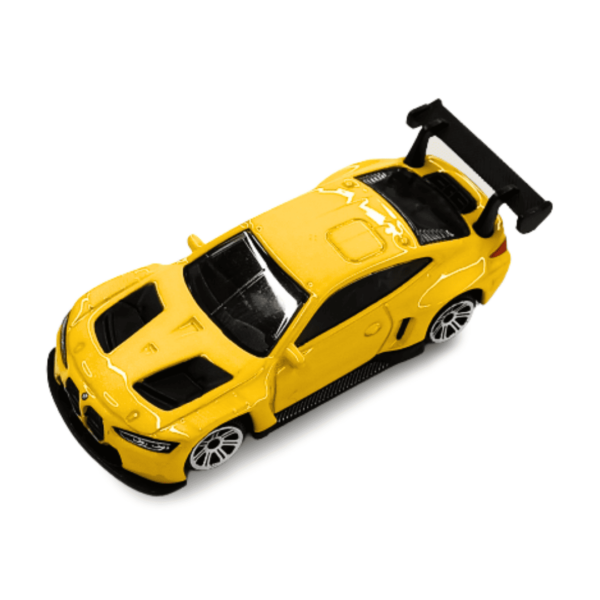 BMW M4 GT3 – Yellow | Die-Cast Replica, Ultimate Collector’s Item, Race Cars | Toy Vehicles, Metal Toy Car Model – Pull Back Collection | Size – 1:64, For Kids 3+