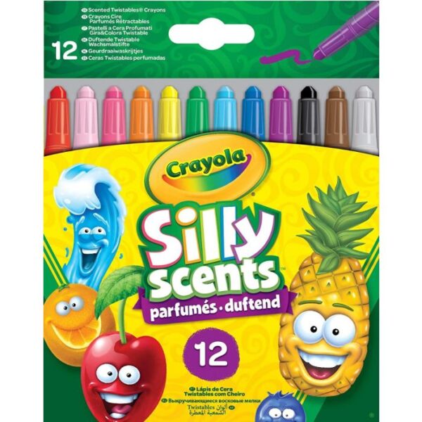 Crayola – Silly Scents Twistables Crayons | 12 Flavorful Scented Colors, No Sharpening Needed! Fun and Educational Art Supplies for Kids Age 3+