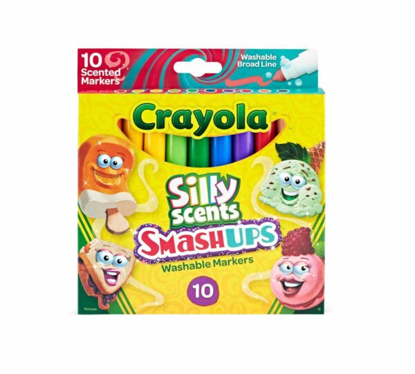 10 Ct Silly Scents Smash Ups, Broad Line Washable Markers