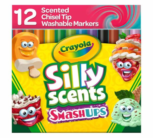 12 Ct Silly Scents Smash Ups, Wedge Tip Scented Washable Markers