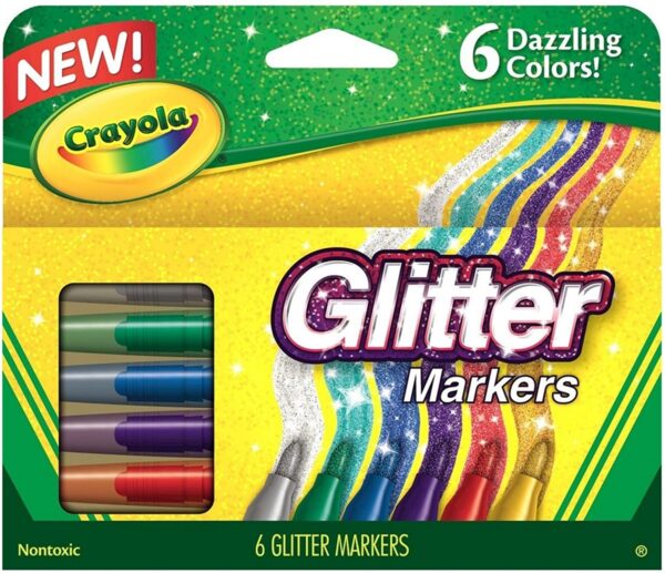 Crayola 6 Ct Glitter Markers