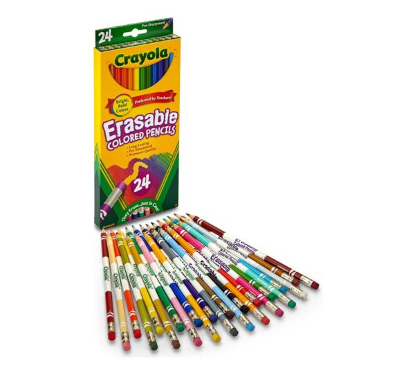 Crayola Erasable Colored Pencils, 24 Count