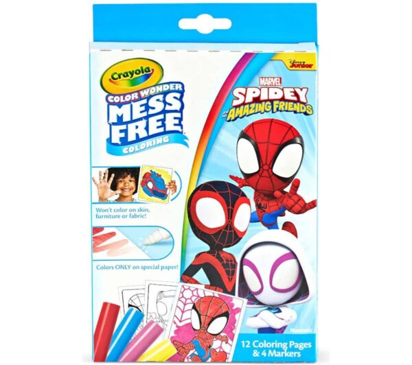 Crayola Color Wonder Mini Box Set, Spidey & His Amazing Friends | Let creativity soar without the worry of stains or messes | A perfect bundled gift idea for young Spiderman fans. Safe and non-toxic, great for ages 3 and up.