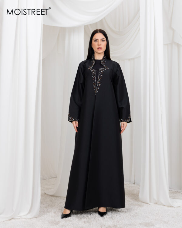 Bridal Satin Embriodred  Abaya