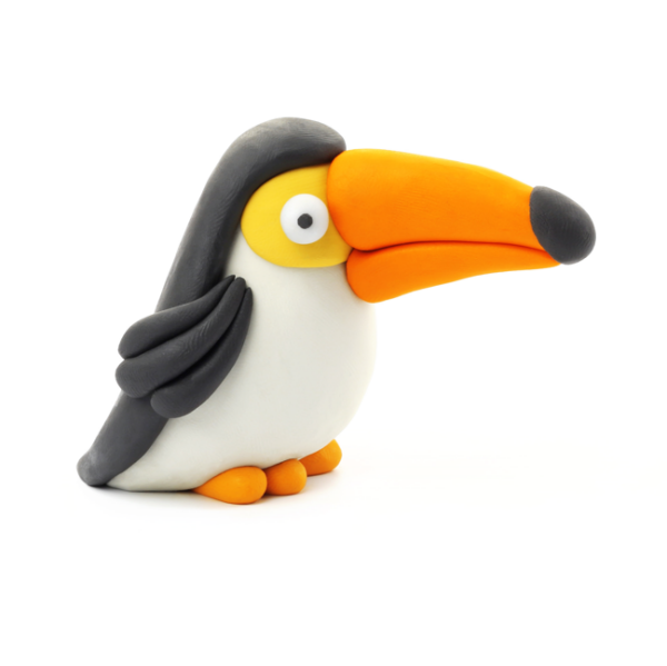 HEY CLAY – DIY Penguin Plastic Creative Modelling Air-Dry Clay For Kids 3 Cans