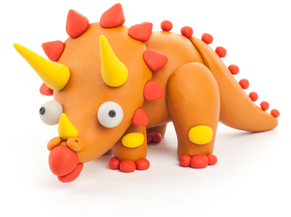 HEY CLAY – DIY Triceratops Plastic Creative Modelling Air-Dry Clay For Kids 3 Cans