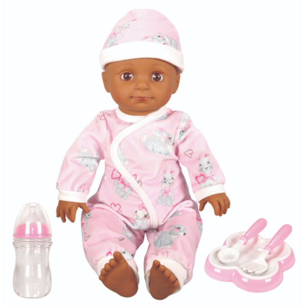 Lotus – 18″ inch, Soft-bodied Baby Doll – Afro-American (No Hair)