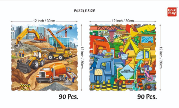 Unik Play – Go Crazy Jigsaw Puzzle | Attractive Cartoon Print Puzzle | 2 Puzzle Trays – Dino | Kids and Adults 6+