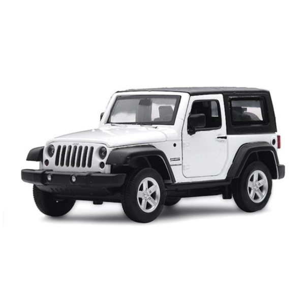 MSZ – Jeep Wrangler – White | Die-Cast Replica, Ultimate Collector’s Item, SUV Cars | Toy Vehicles, Metal Toy Car Model – Pull Back Collection | Size – 1:32, For Kids 3+