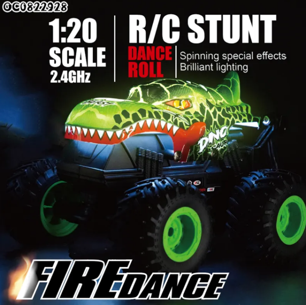 D-Power 1:20 R/C 2.4G DINO MONSTER CAR WITH LIGHT, MUSIC & USB