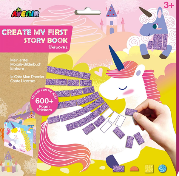 Avenir – Create My First Story Book Unicorns | Interactvie nature book with engages children storytelling | Gift-Worthy Packaging | Ages 3+