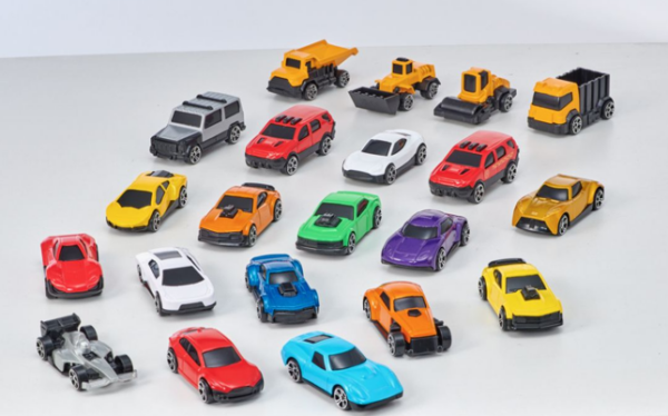 D-Power Diecast Cars Pack: 1:64 Scale Metal Alloy Die-cast Vehicles Collection with Storage Carrying Tub 30-Piece Multicolour | Built with a durable die-cast alloy body, these vehicles are designed, for playtime, ensuring long-lasting excitement for kids of all ages.