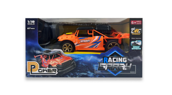 D-Power 1:18 R/C 4WD 27Mhz Spray Runner Car Remote Control Sand Monster Four Wheel Drive Rock Climber High-Speed – Orange | Ages 6+ up