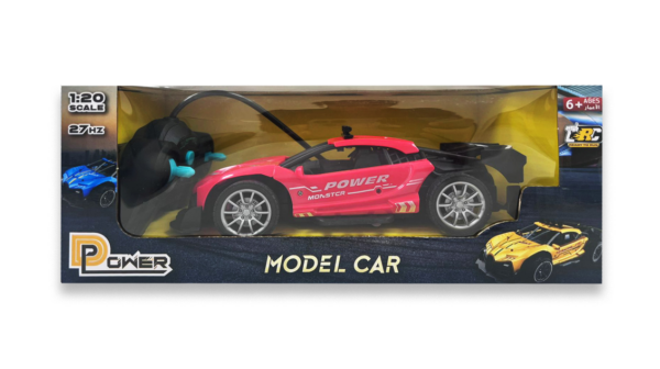 D-Power 1:20 R/C 4WD 27Mhz Racing Car Rechargeable Remote Control – Red | Ages 6+ up