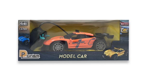 D-Power 1:20 R/C 4WD 27Mhz Racing Car Rechargeable Remote Control – Orange | ages 6+ up