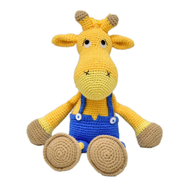 Happy Threads Handmade Crocheted AlexGiraffe (15 inches) – Multicolour | Crochet Toys | Child Safe | for Babies 6 Months & Above | Dolls for Boys/Girls| For Birthday Gift | Decorative Items for Room