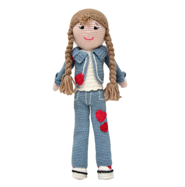 Happy Threads Handmade Crocheted Delightful Helen Doll (15 inches) – Multicolour | Crochet Toys | Child Safe | for Babies 6 Months & Above | Dolls for Boys/Girls| For Birthday Gift | Decorative Items for Room