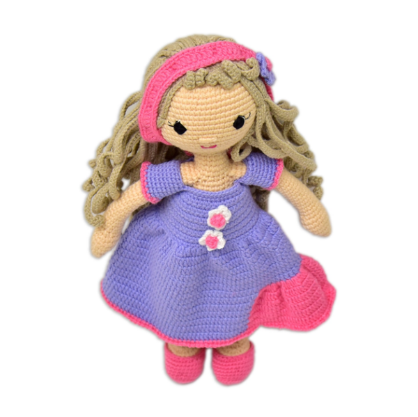 Happy Threads Handmade Crocheted Adorable Katherine Doll (17 inches) – Multicolour | Crochet Toys | Child Safe | for Babies 6 Months & Above | Dolls for Boys/Girls| For Birthday Gift | Decorative Items for Room