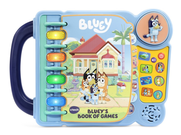 VTech Bluey’s Book of Games Interactive (Blue) | Educational Activity Toy with 4 Learning Modes, 14 interactive pages | Ideal gift for children aged 3-6 years.