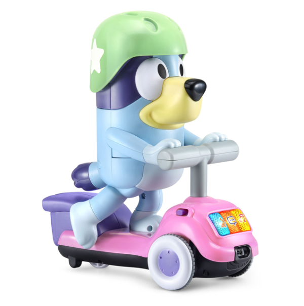 VTech Bluey Scooter Time Bluey (Blue) | | Grab your helmet—it’s time to play and explore with Scooter Time Bluey | Interactive Toddler Toy with Music, Sounds and Phrases from the TV show, Educational Learning | Ideal Gift for Kids 3, 4, 5 + Years