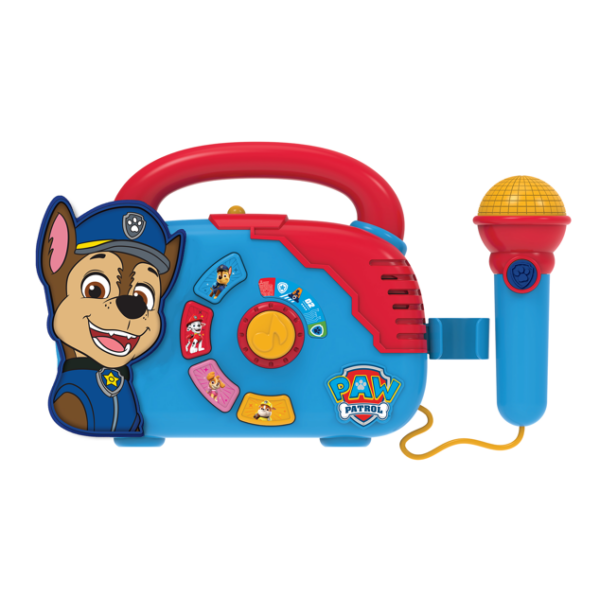 Nickelodeon – Paw Patrol Boombox With Light & Working Microphone To Sing Along | Portable and Lightweight design for portability | Age Recommendation: Generally suitable for children aged 18 m+