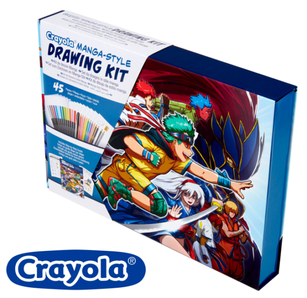 Crayola – Learn to Draw Your Own Manga Drawing Kit | Creative Activity and Gift for Kids, Ages 8